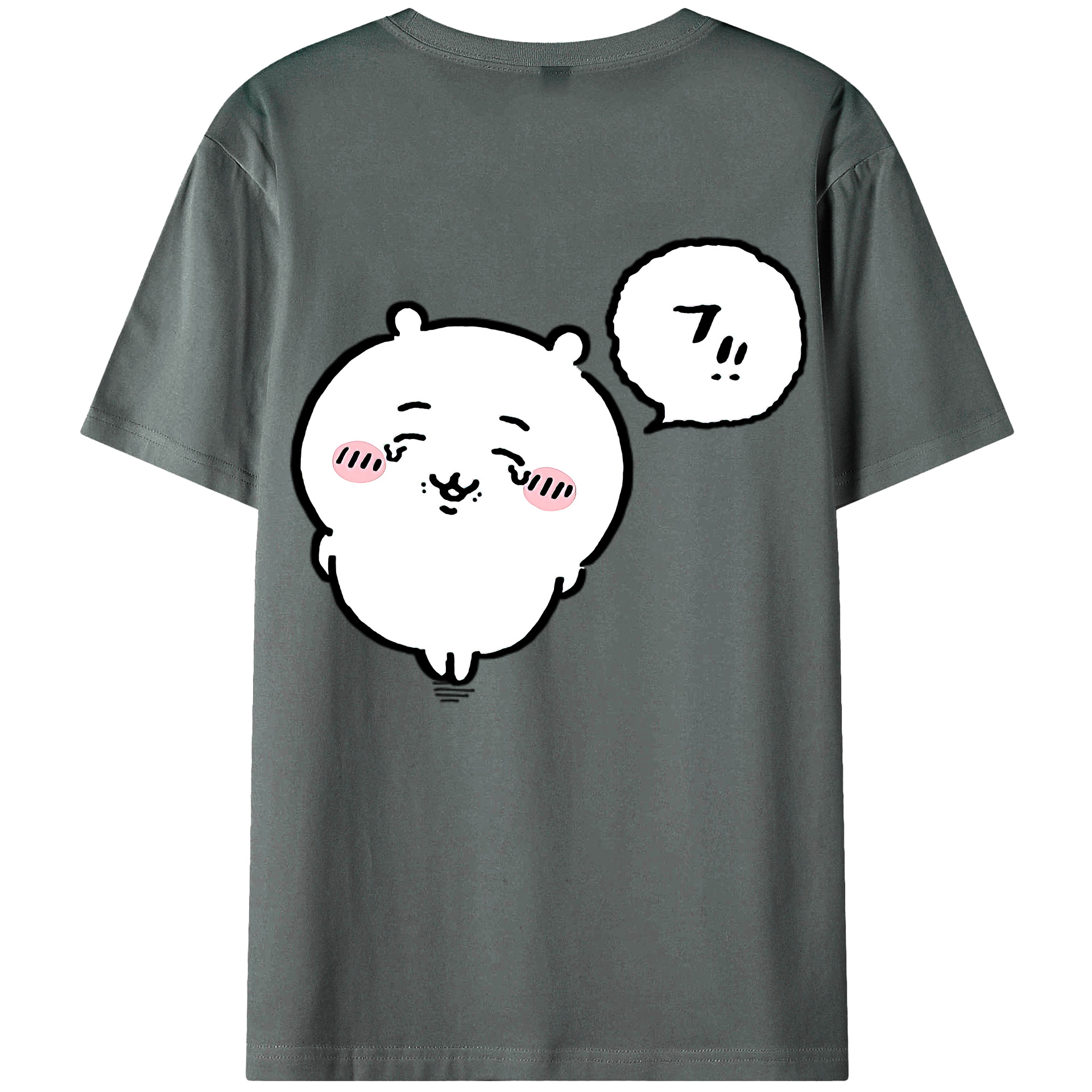 （画像用） ちいかわ ちいかわ Chii-kawa chiikawa 綿100％ メンズ半袖Tシャツ（バックプリント） 通気性